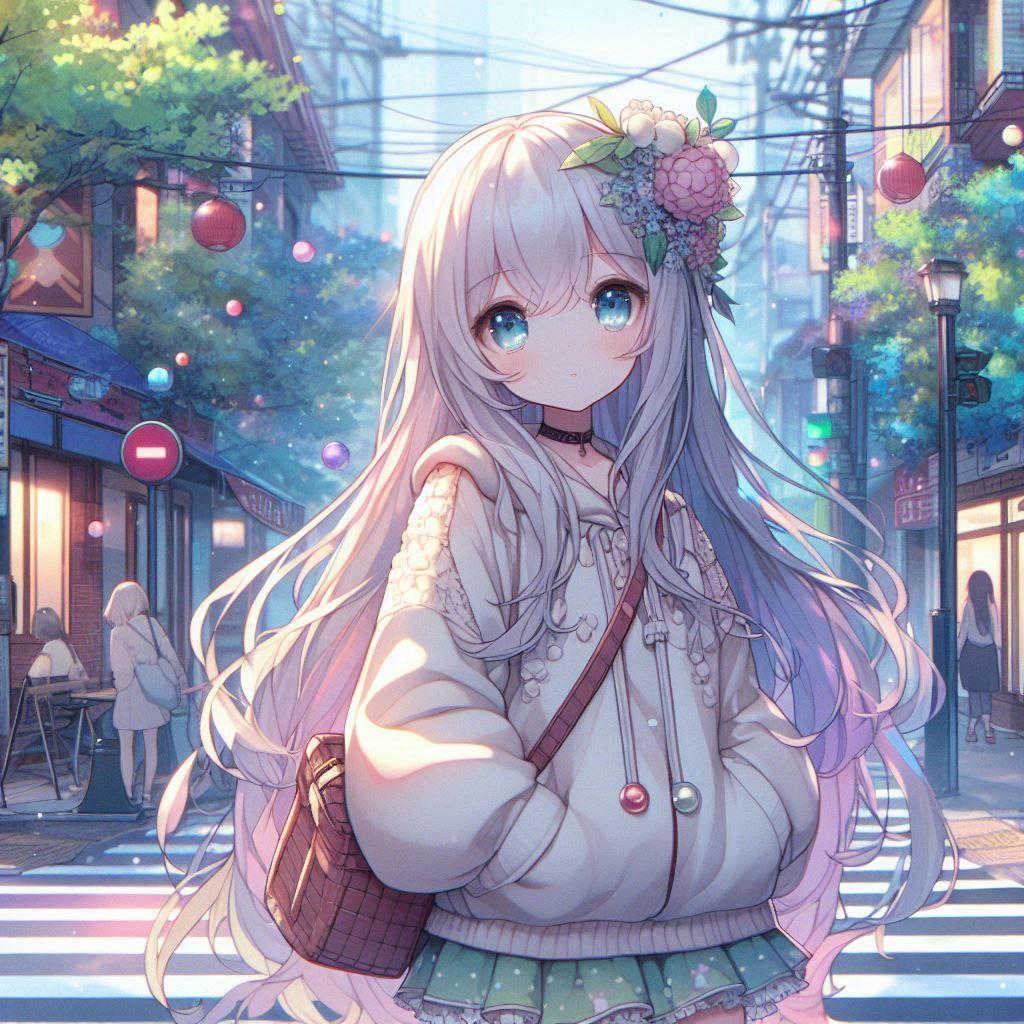 白髪の可愛い女の子【194】 | の人気AIイラスト・グラビア