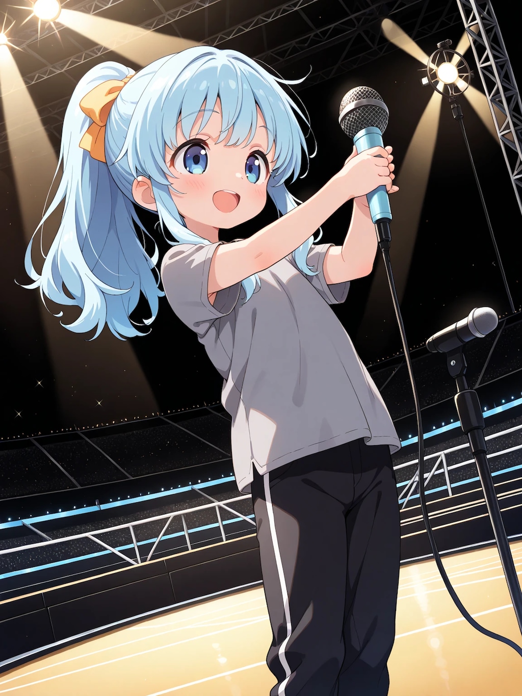練習中のあおいちゃん