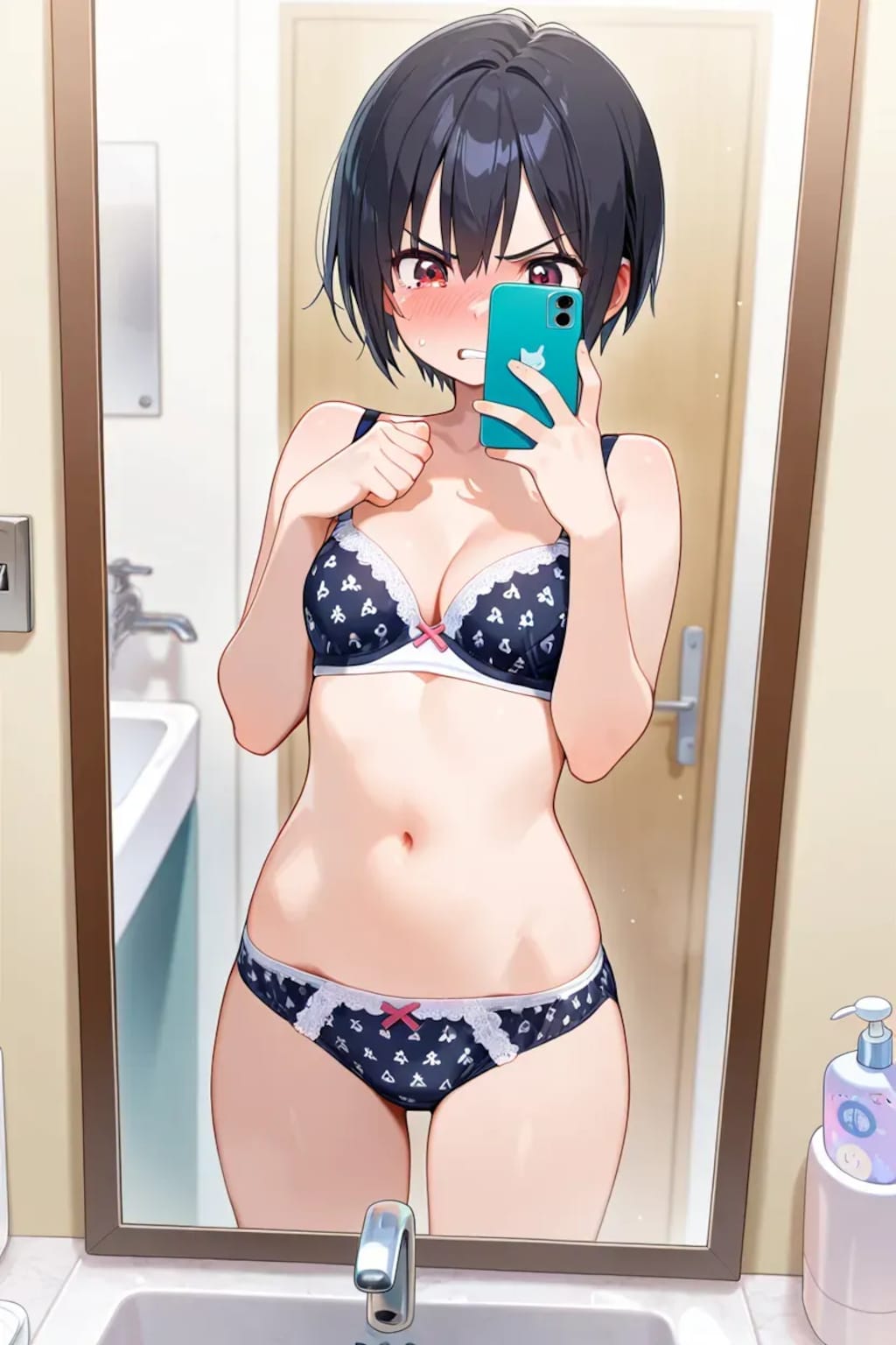 1枚ずつ脱がして自撮りさせる