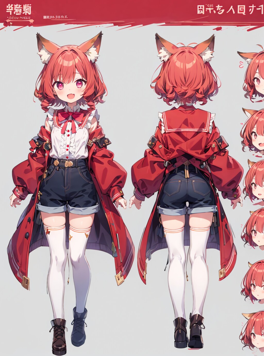 アニメ版『MEET UP! ちちぷい学園』(嘘)設定画：カエデ