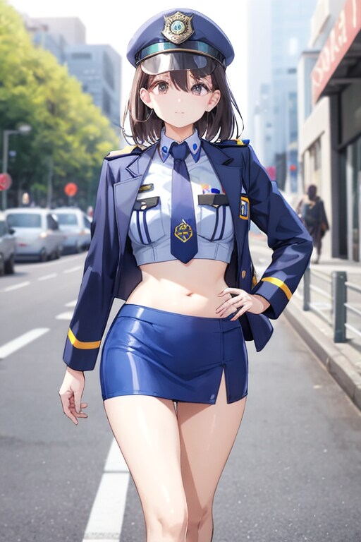 セクシーへそ出しミニスカポリス