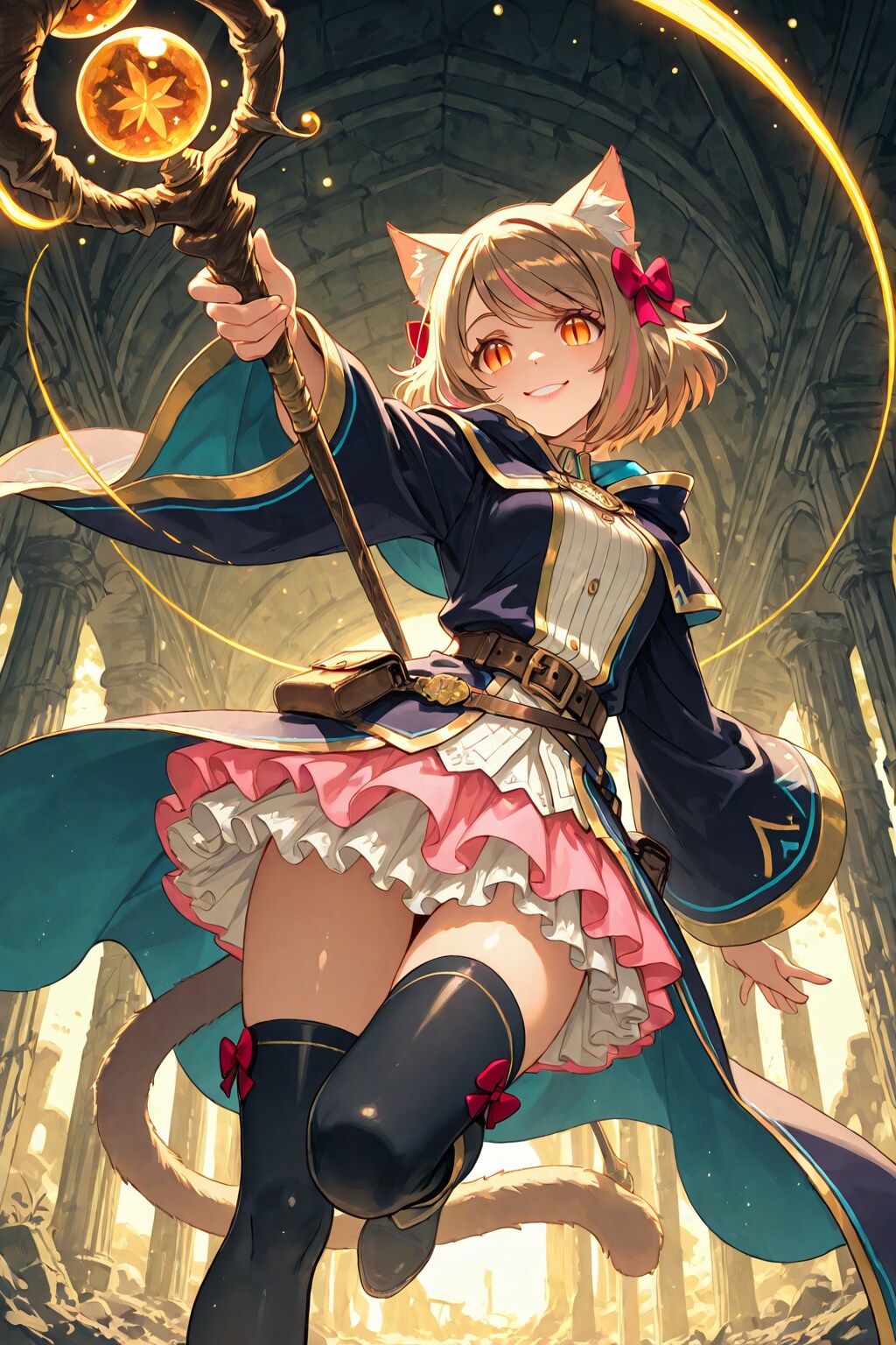 猫耳魔法使いの女の子