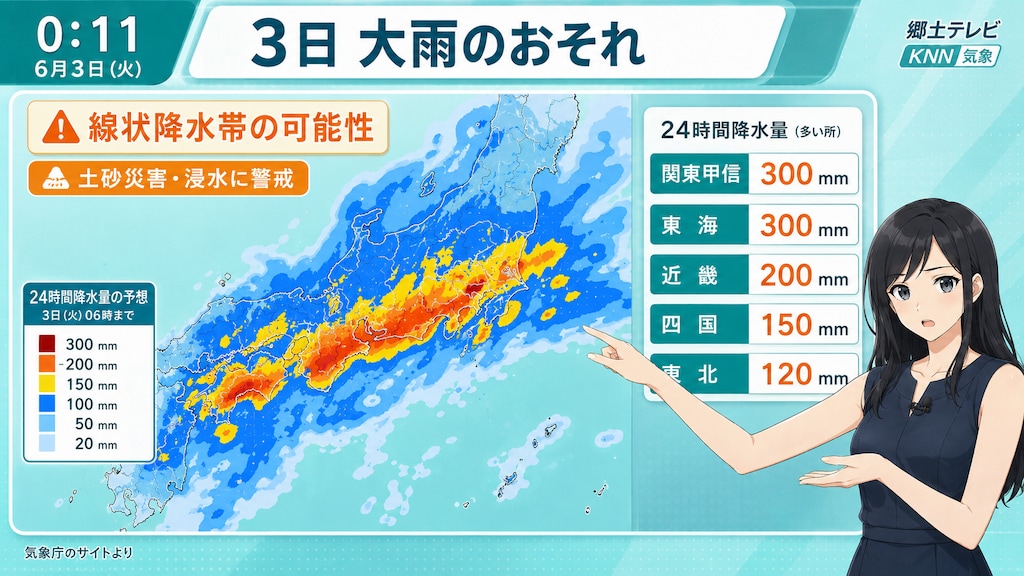 気象庁サイト・テレビ・ラジオで最新の情報を