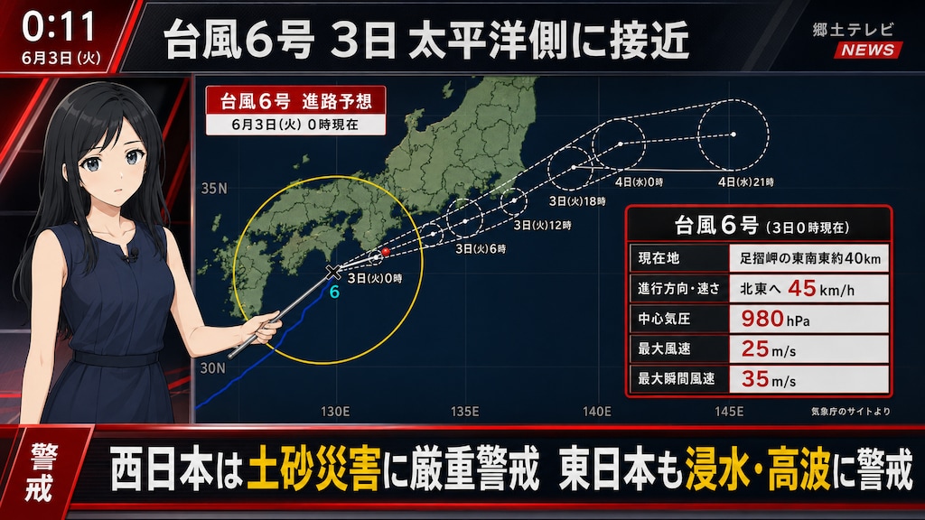 気象庁サイト・テレビ・ラジオで最新の情報を