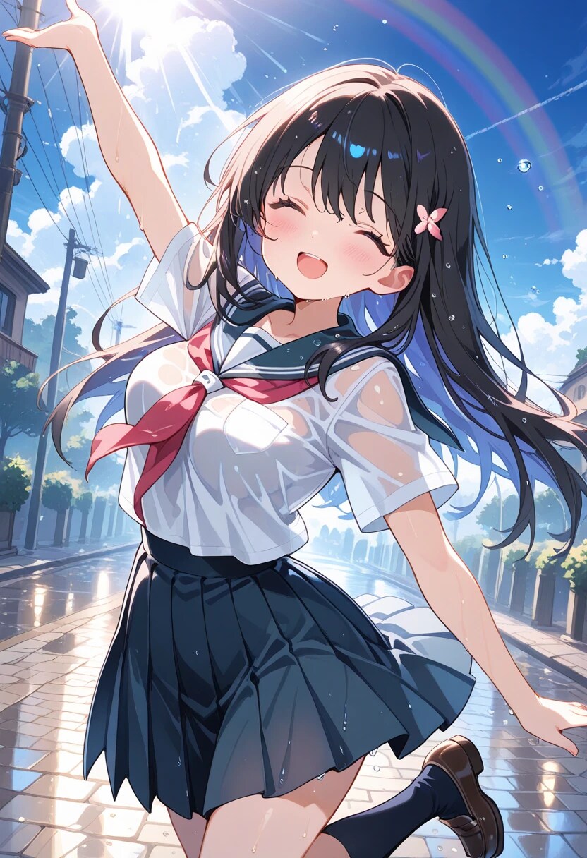 天気雨 | の人気AIイラスト・グラビア