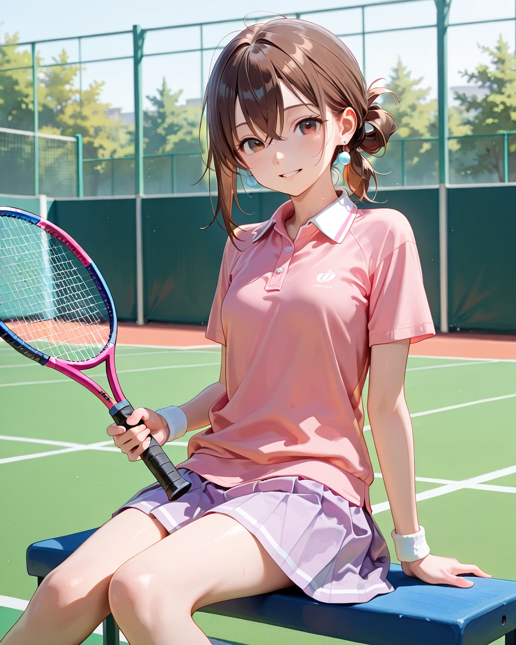 歩美 tennis outfit (2) | の人気AIイラスト・グラビア