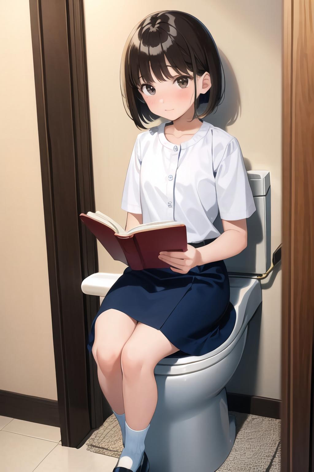 御手洗について学ぶうちの子 | の人気AIイラスト・グラビア