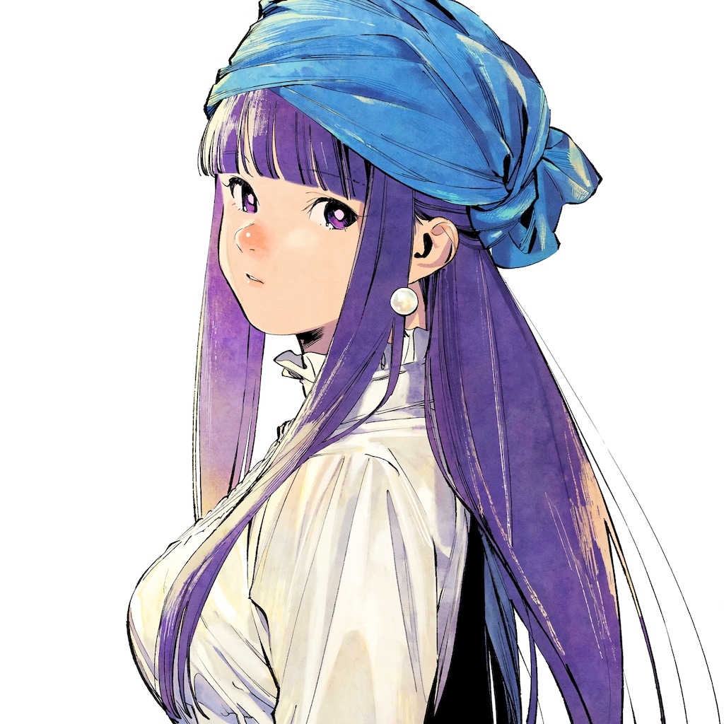 名画風『ターバンを巻いた真珠の耳飾りのフェルン』
