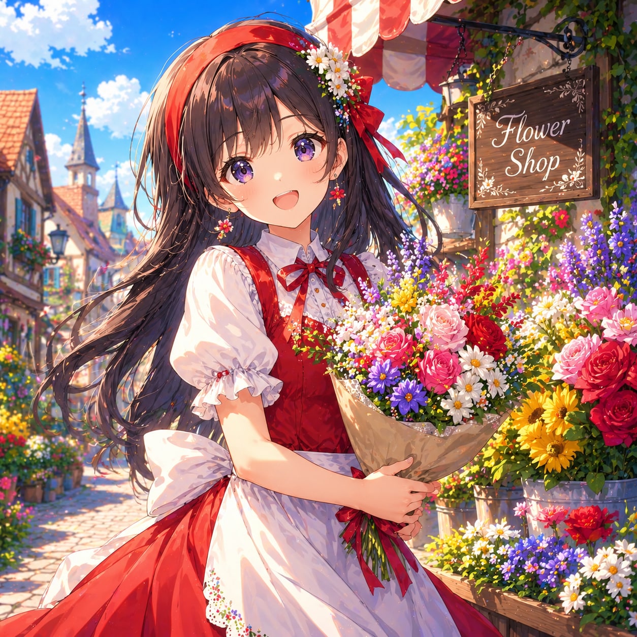 花屋の少女 | の人気AIイラスト・グラビア