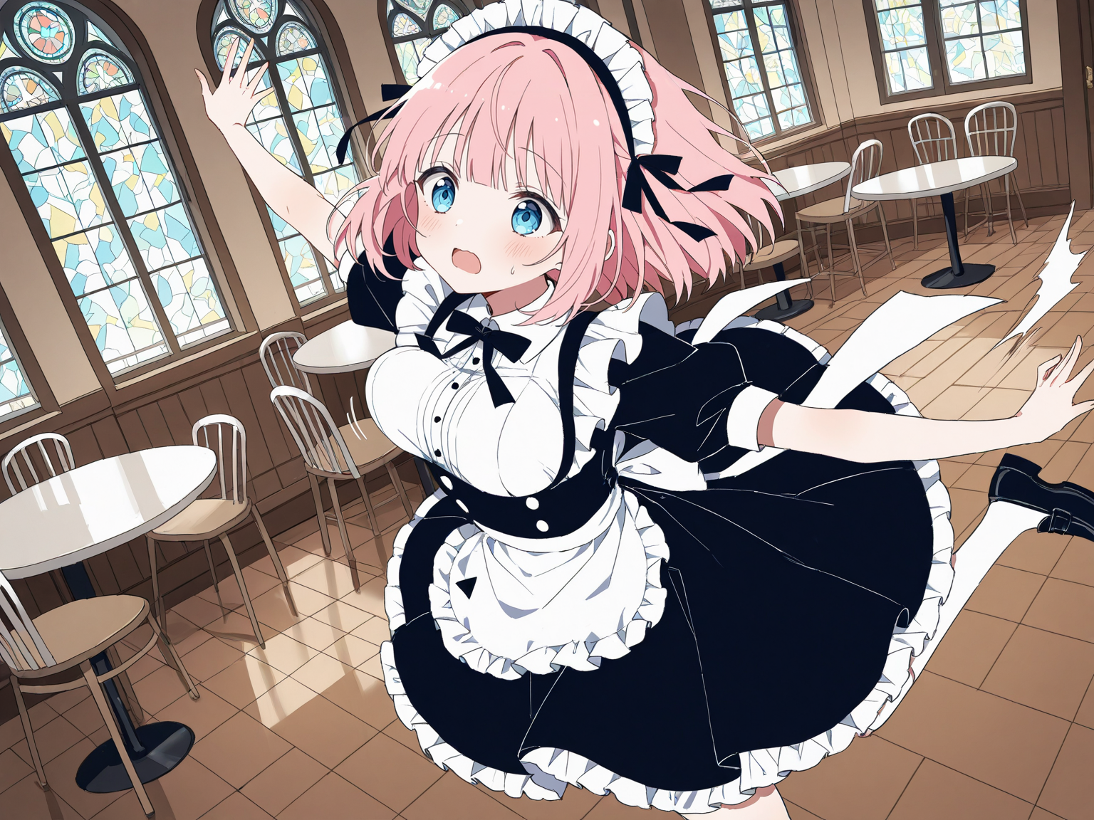 何もない所で転ぶメイドさん | の人気AIイラスト・グラビア