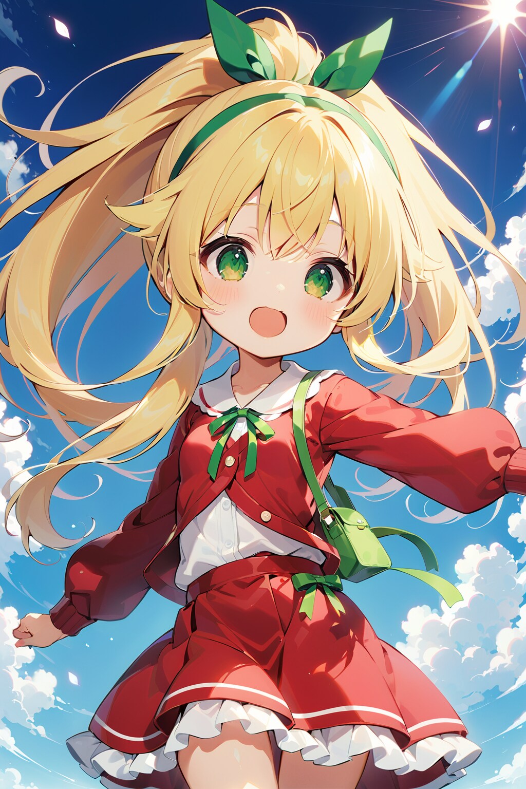 赤服の金髪女の子