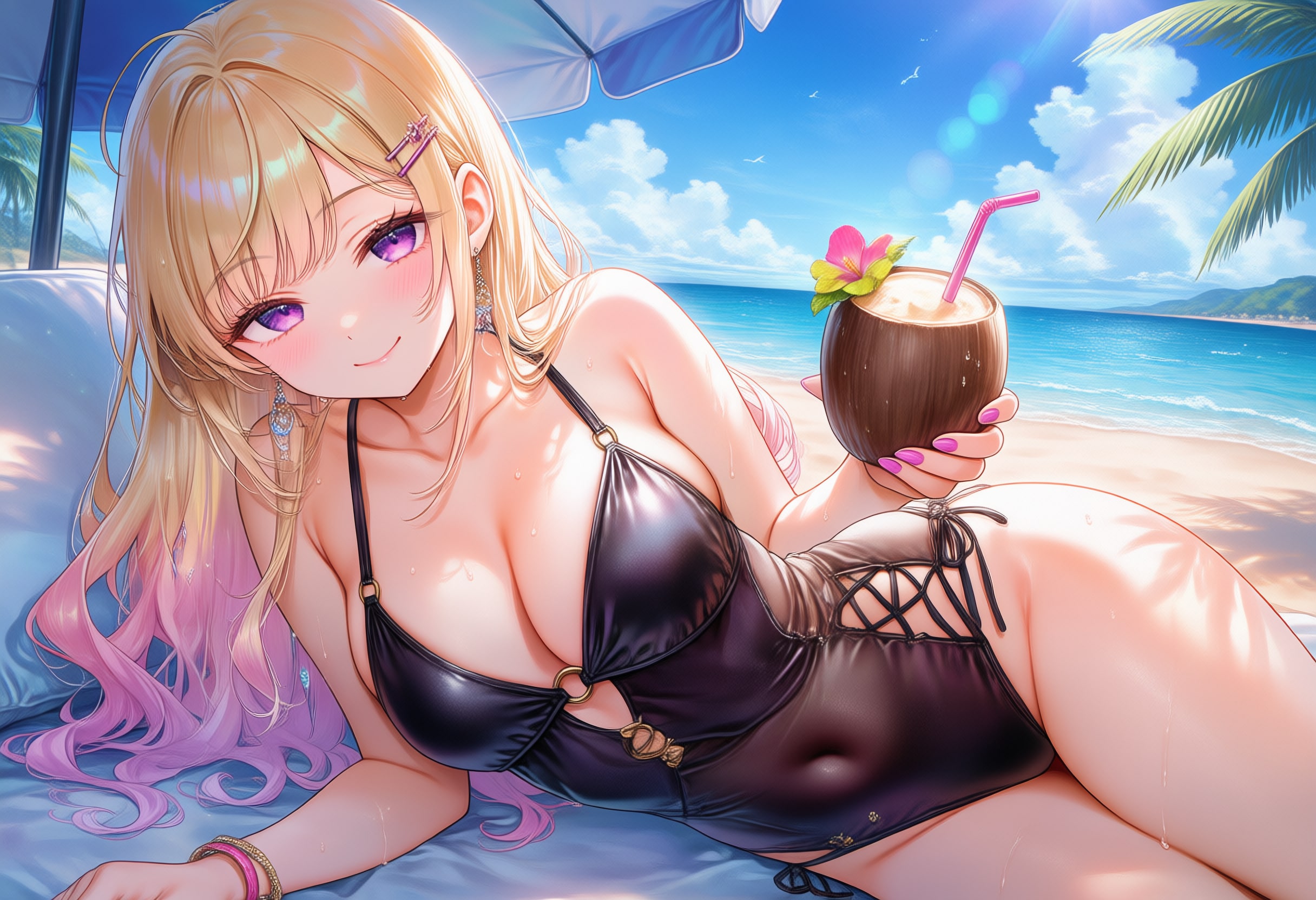 ちょっと休憩。こっち来て一緒に休む？
