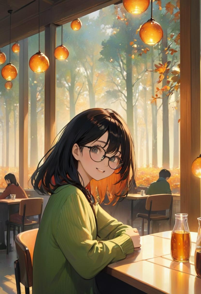 秋のオープンカフェ | の人気AIイラスト・グラビア