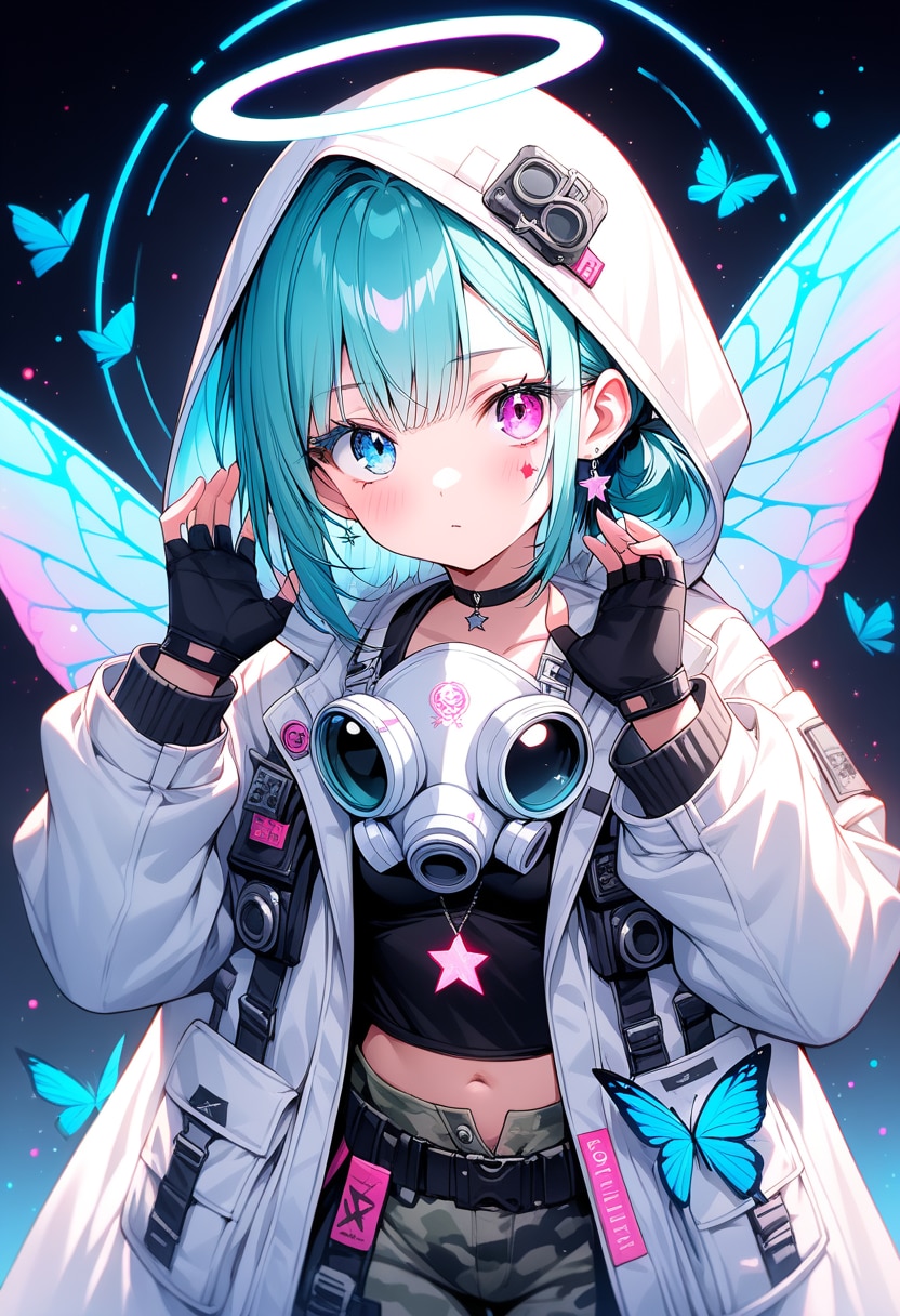 うちの子たちとサイバーパンクファッション | の人気AIイラスト・グラビア