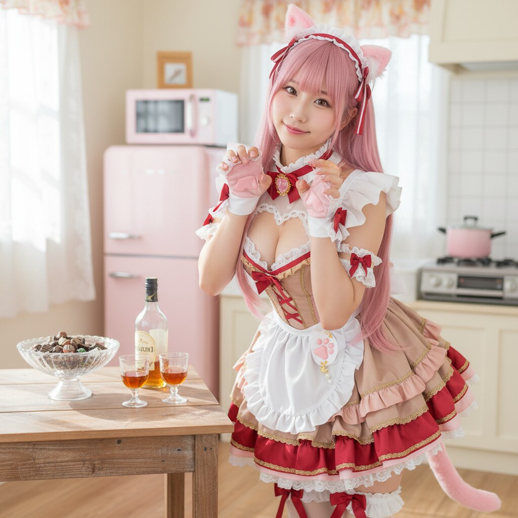 ももツイにゃん。バレンタイン。キッチンドランカー
