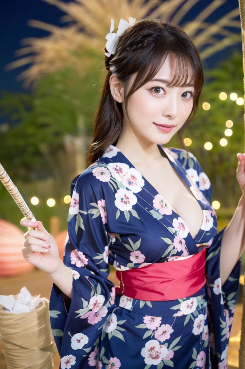 温泉で浴衣…②