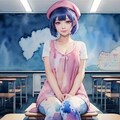 水彩画専攻の学生 2枚目