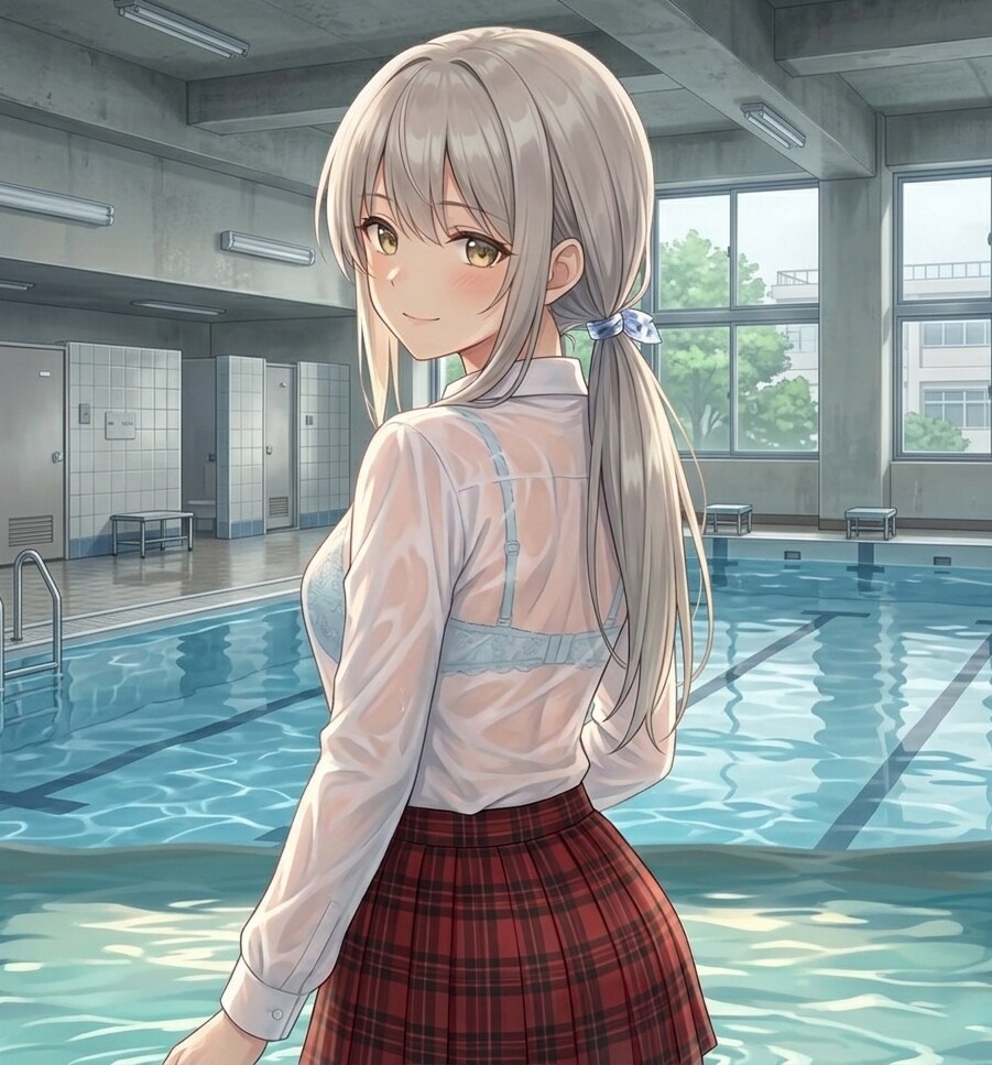 学校のプール