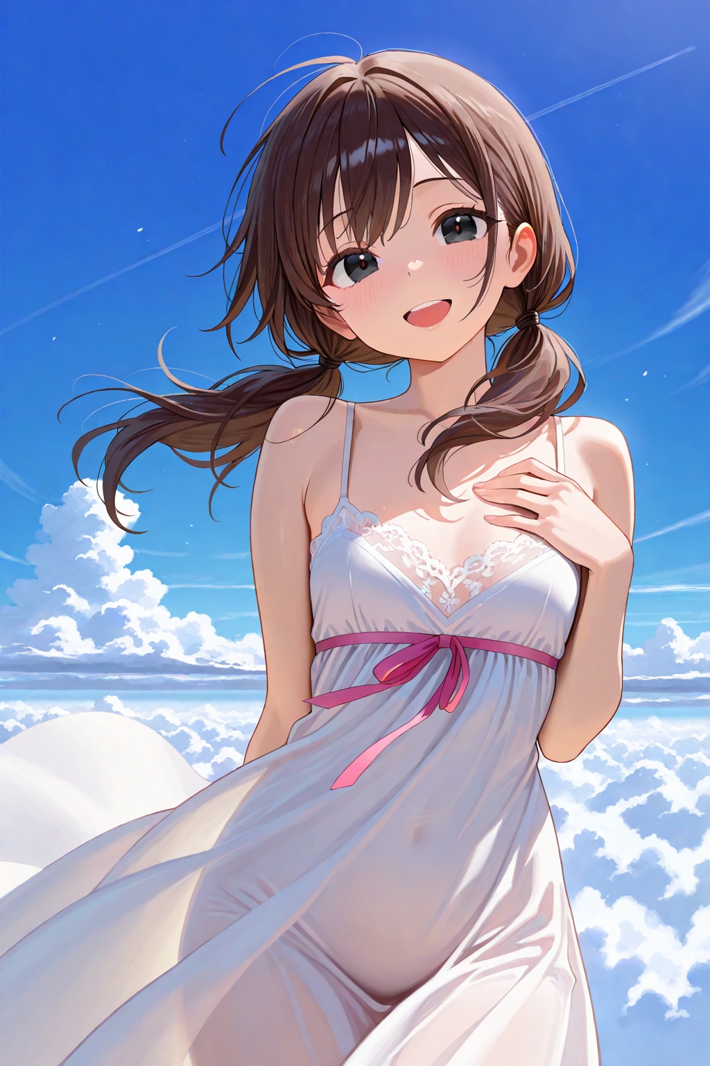 青い空の上で
