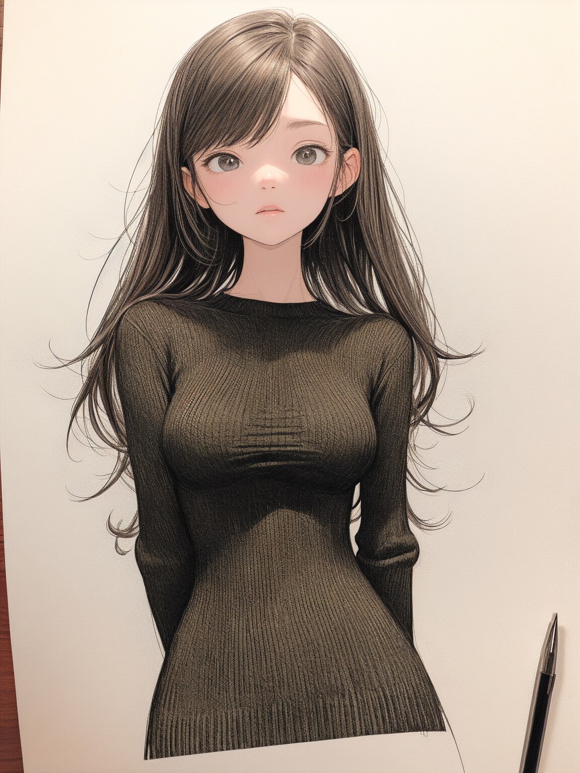 リブニットスケッチ