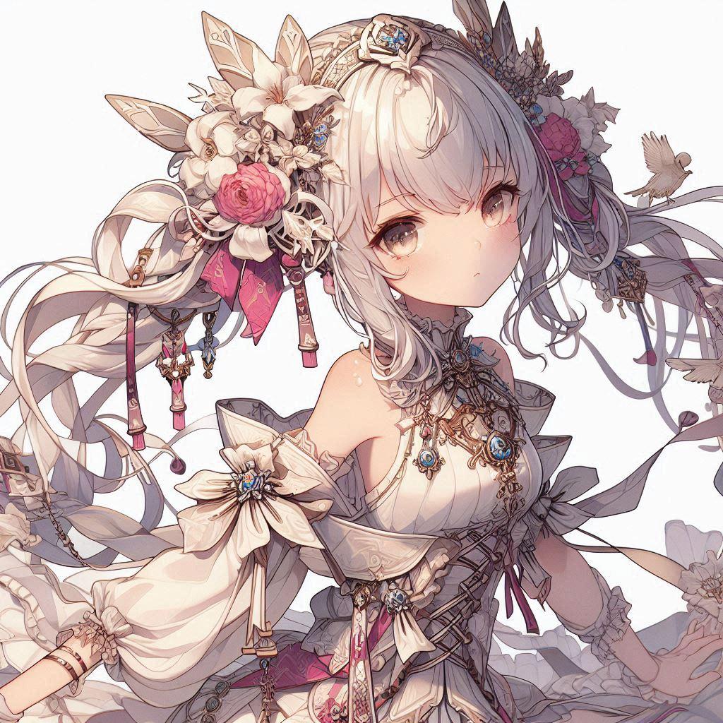 白髪の可愛い女の子【259】 | の人気AIイラスト・グラビア