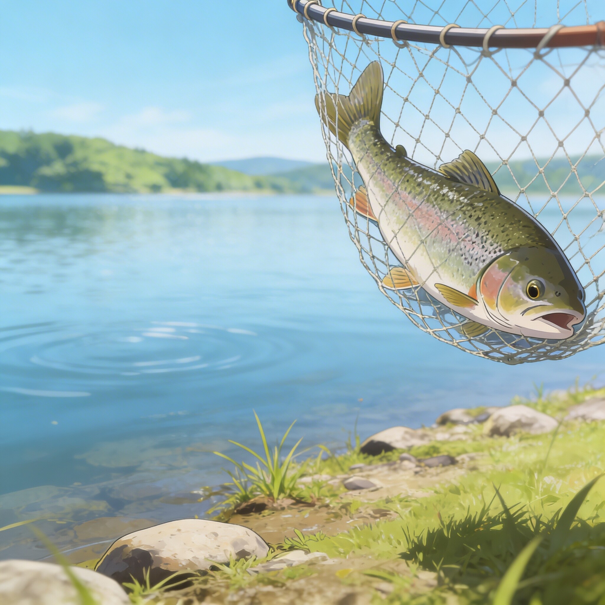 釣れた魚を・・・