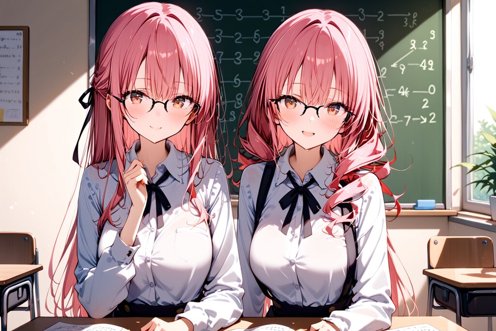 数学が得意な姉妹少女さん