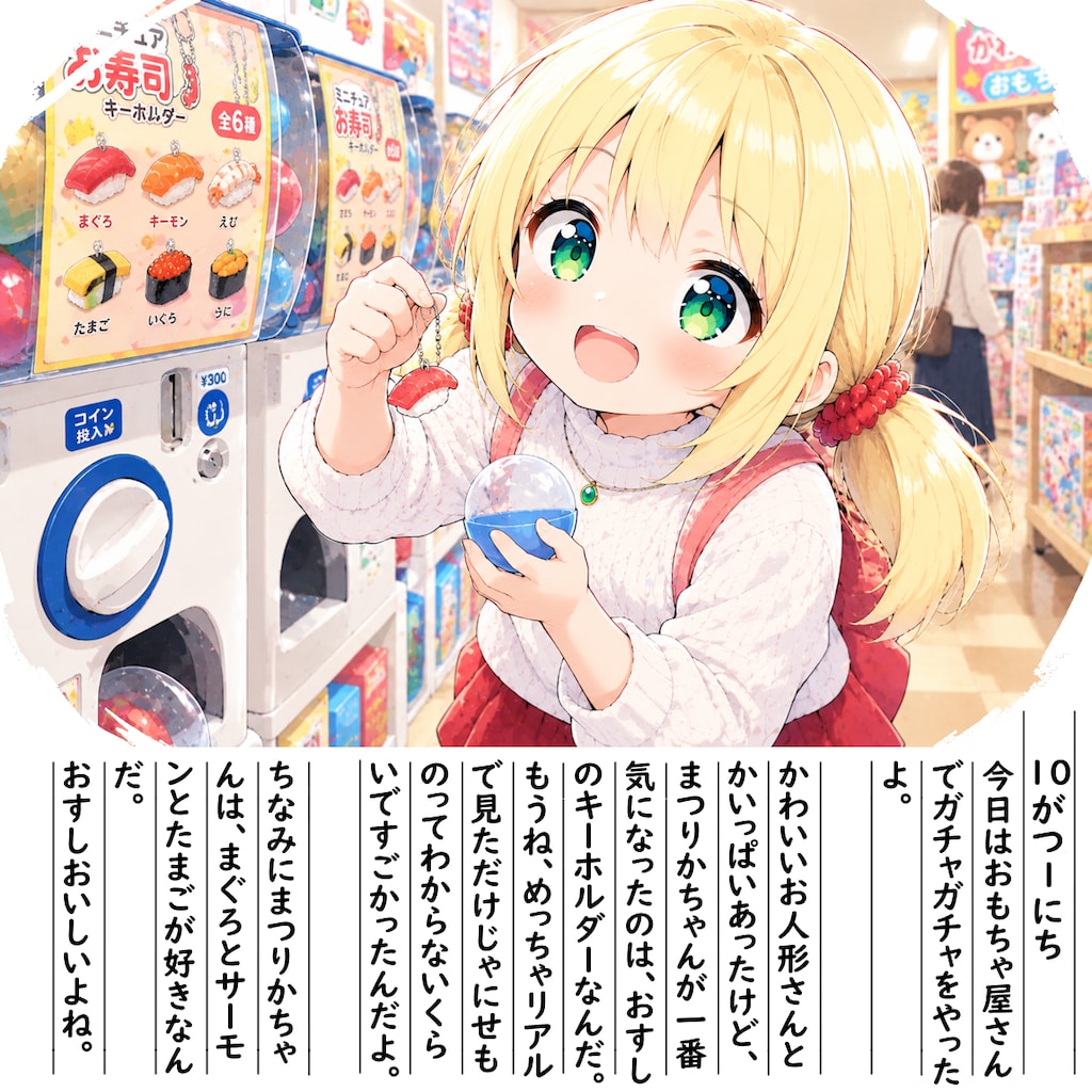 【絵日記】ガチャガチャしたよ