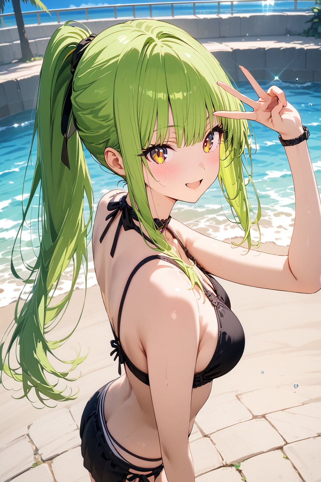 ビーチで出会った元気な少女（HALO）
