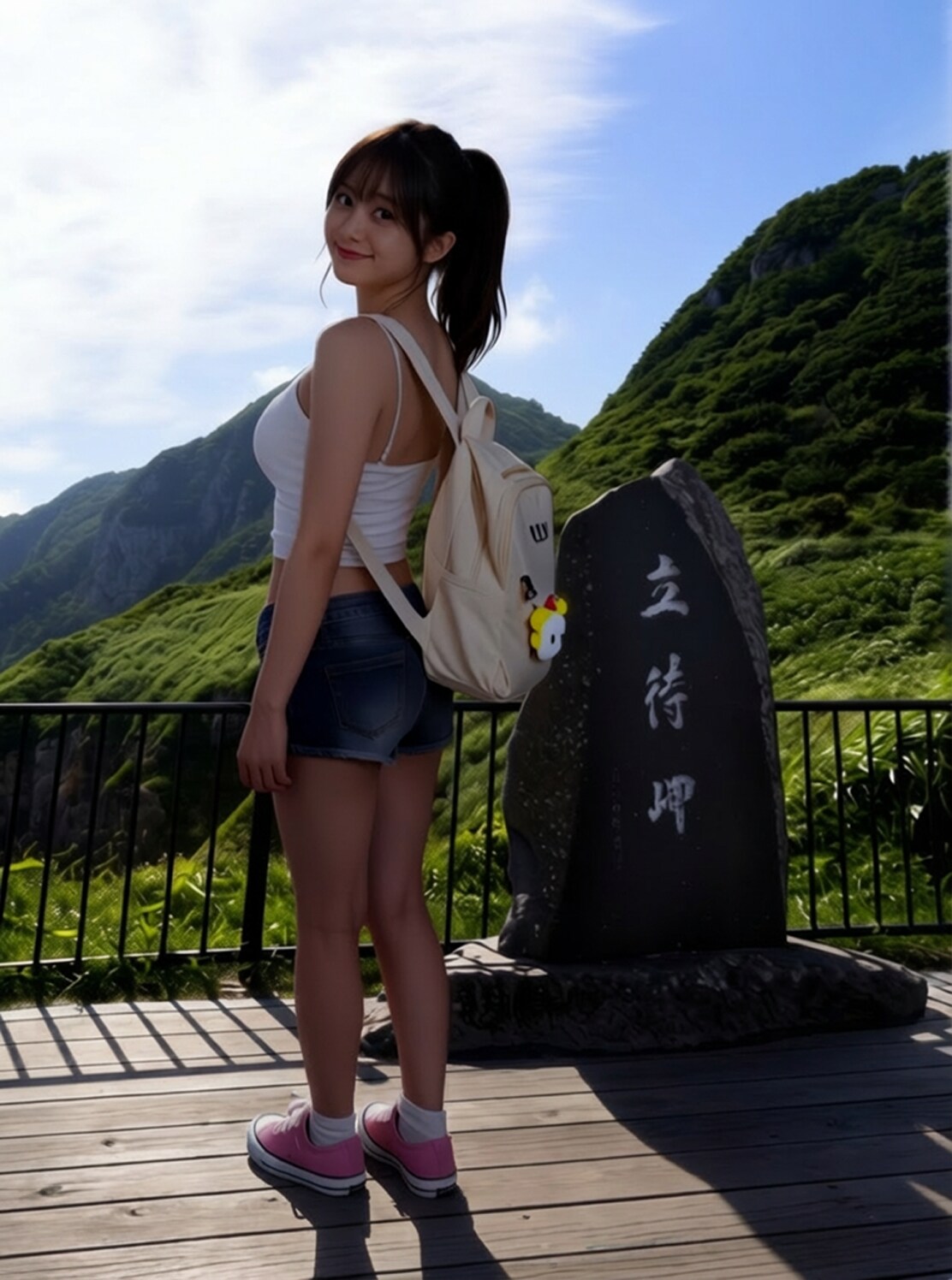 この写真本物なのは岬の石碑と風景だけって・・
