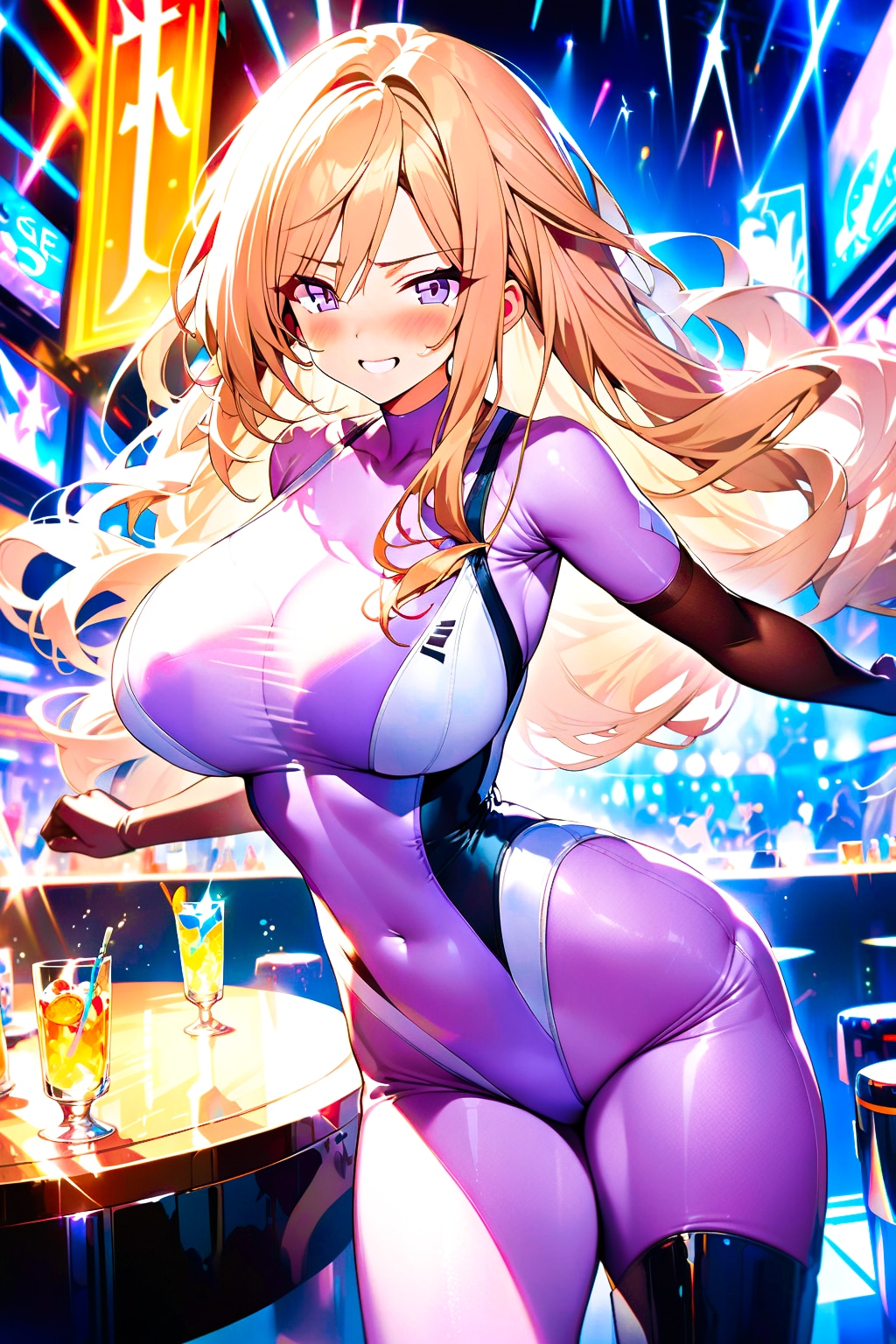 ぴっちり競泳水着スーツのギャルヒロインちゃん（大）