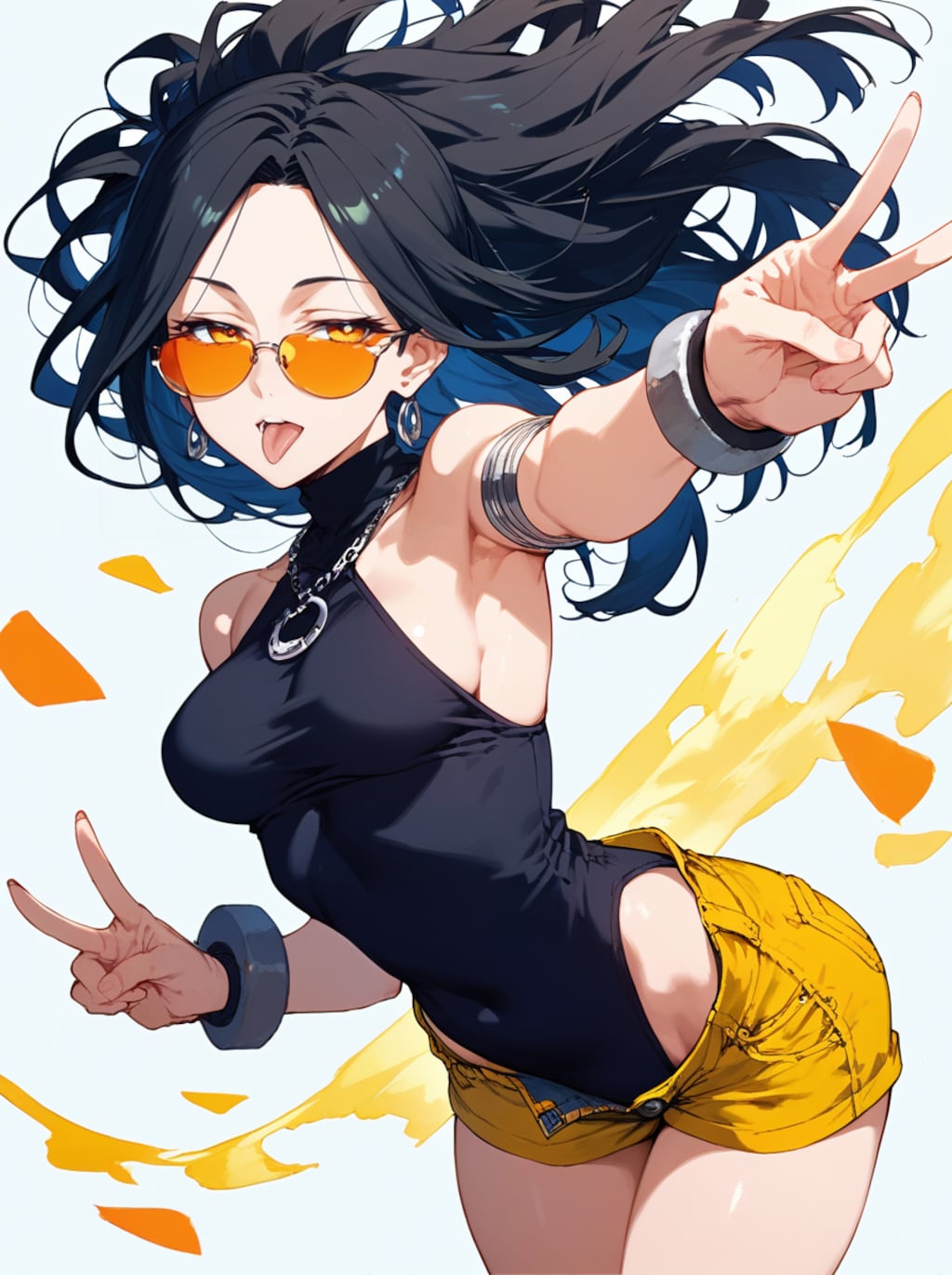 デニム×レオタード