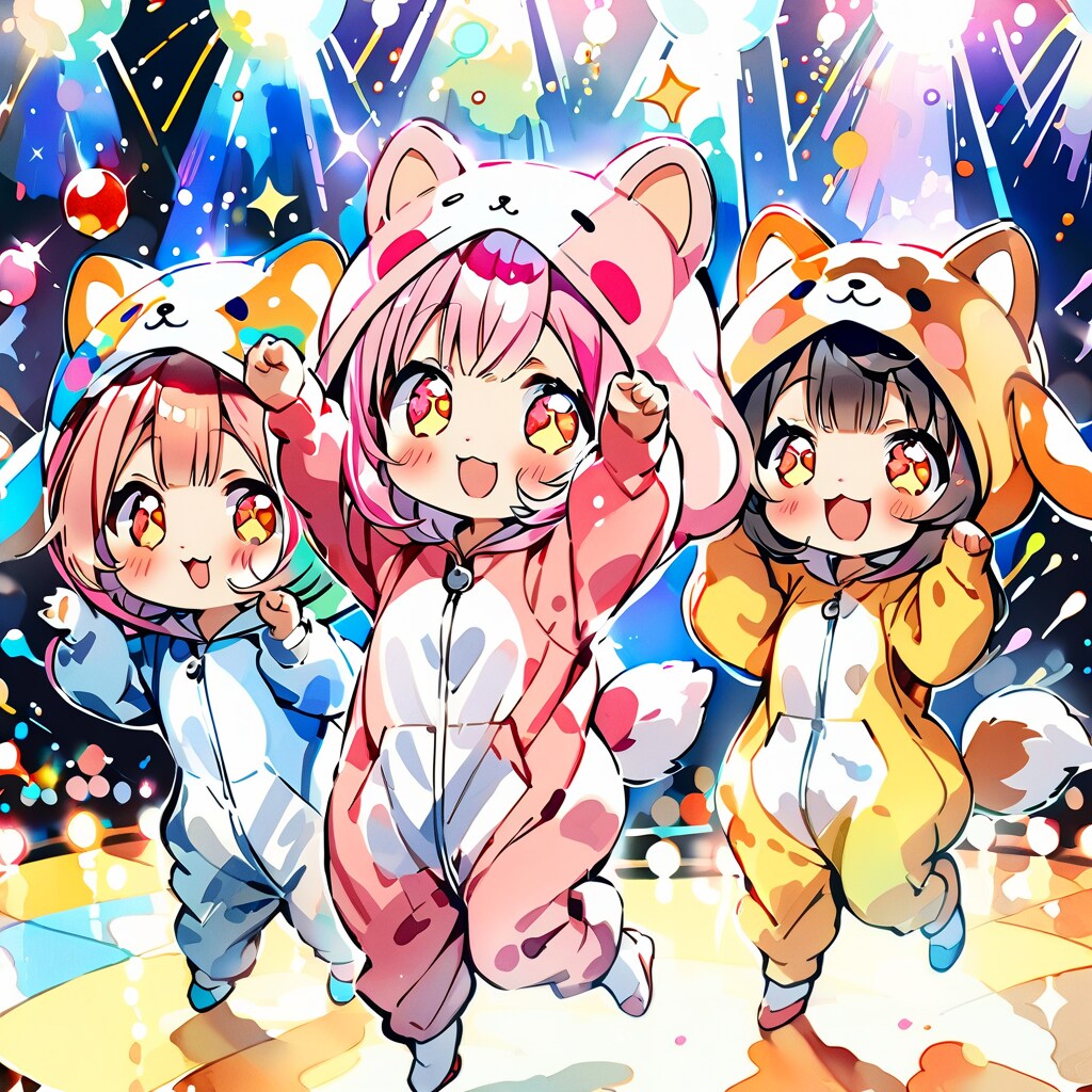 仲良しのきぐるみ娘ちゃん
