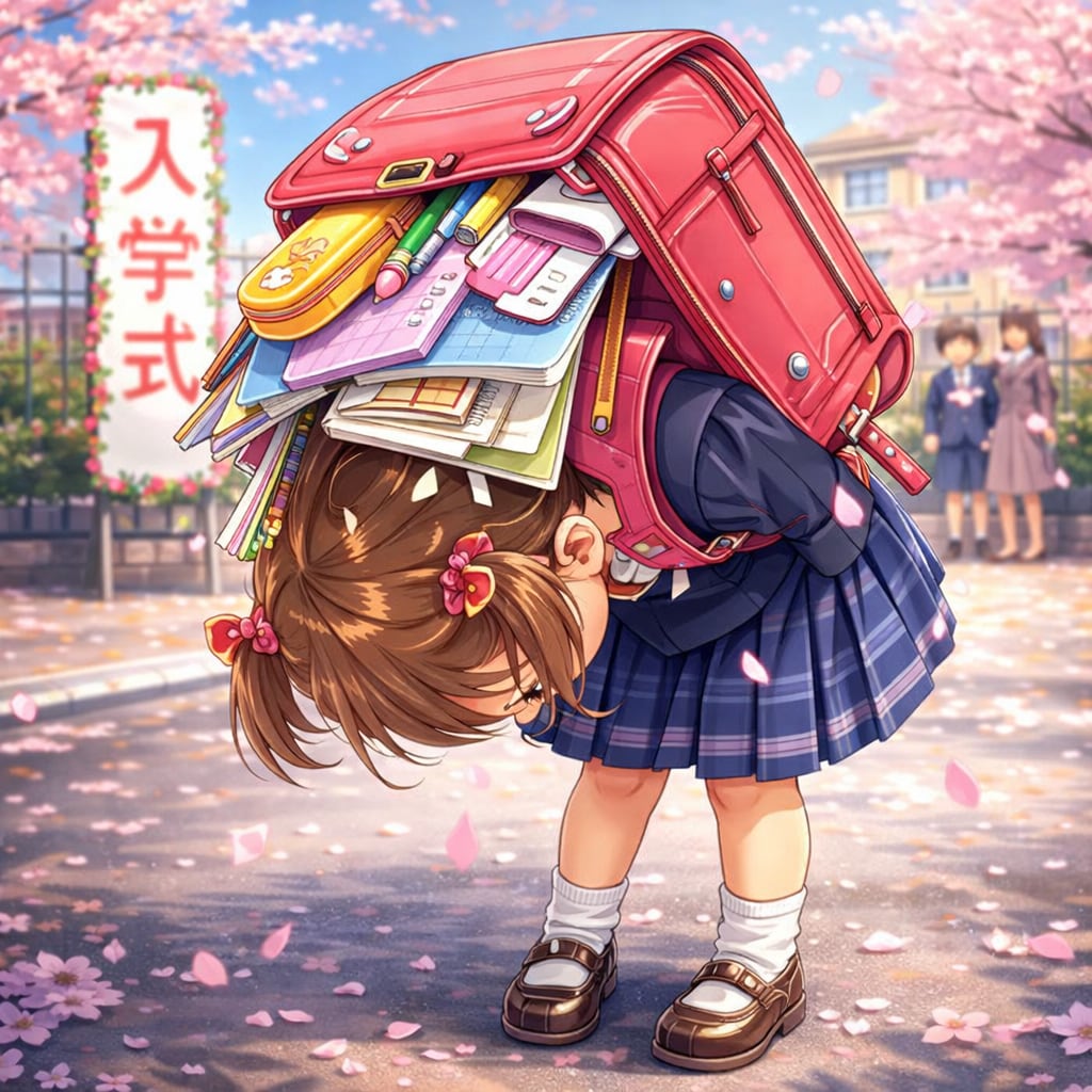 ランドセルお辞儀