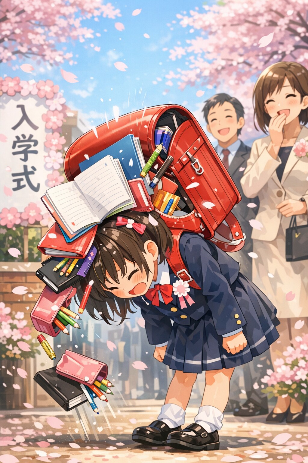 ランドセルお辞儀