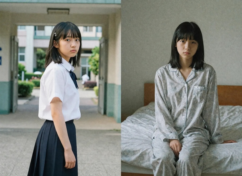 健全なビフォアアフター（昼と夜パジャマ）