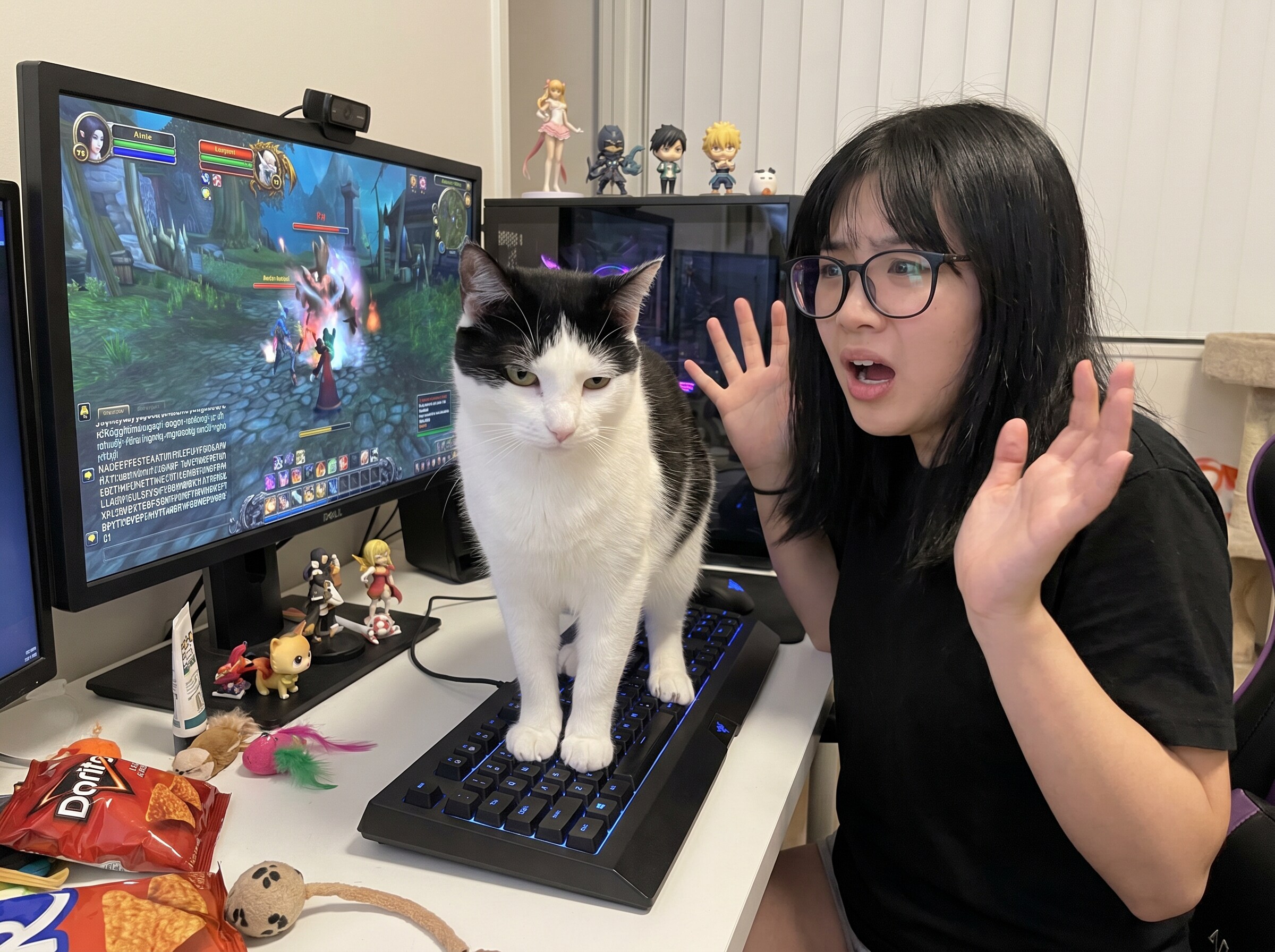 猫が…