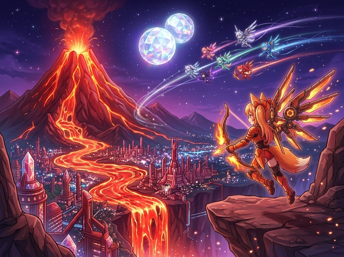 琥珀ツイこん。朱焔帝国の夜 | の人気AIイラスト・グラビア