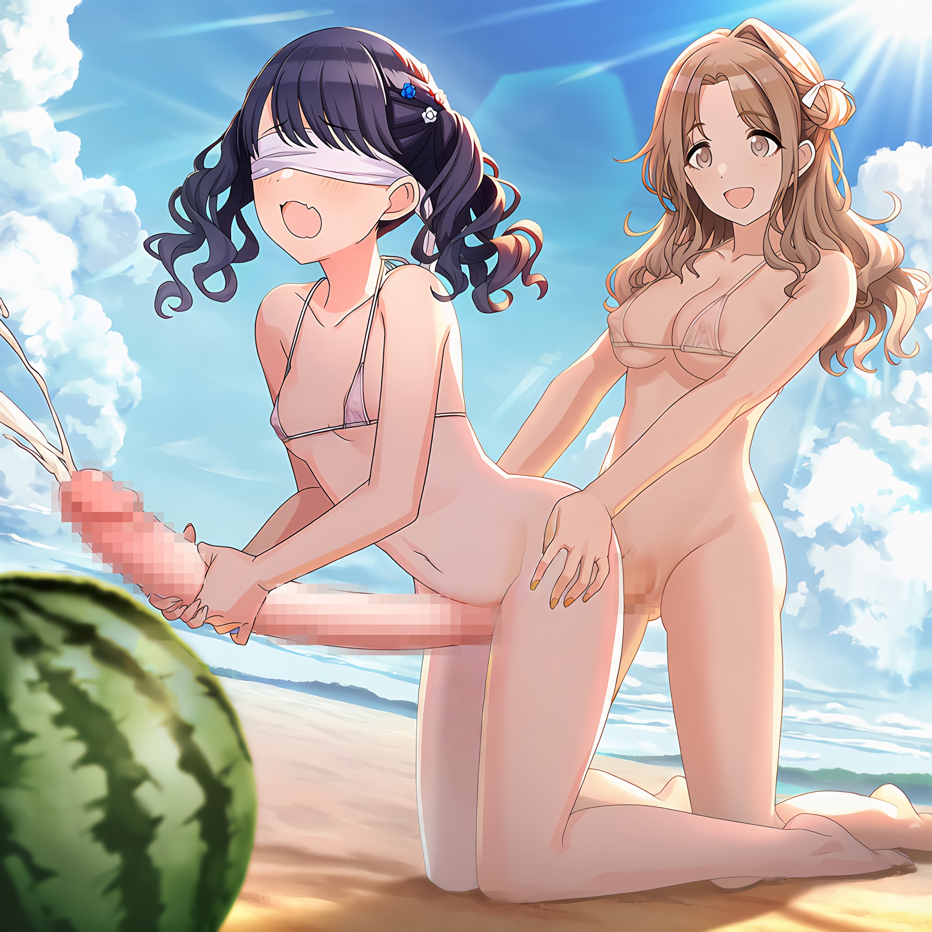 雛菜「もっと左だよー、小糸ちゃん。あとね、射精しちゃったらちんぽ柔らかくなっちゃうよー」