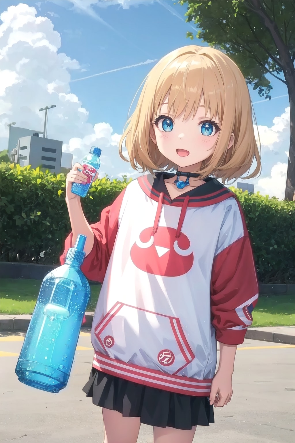 水のボトルを宙に浮かす動画、見てね！