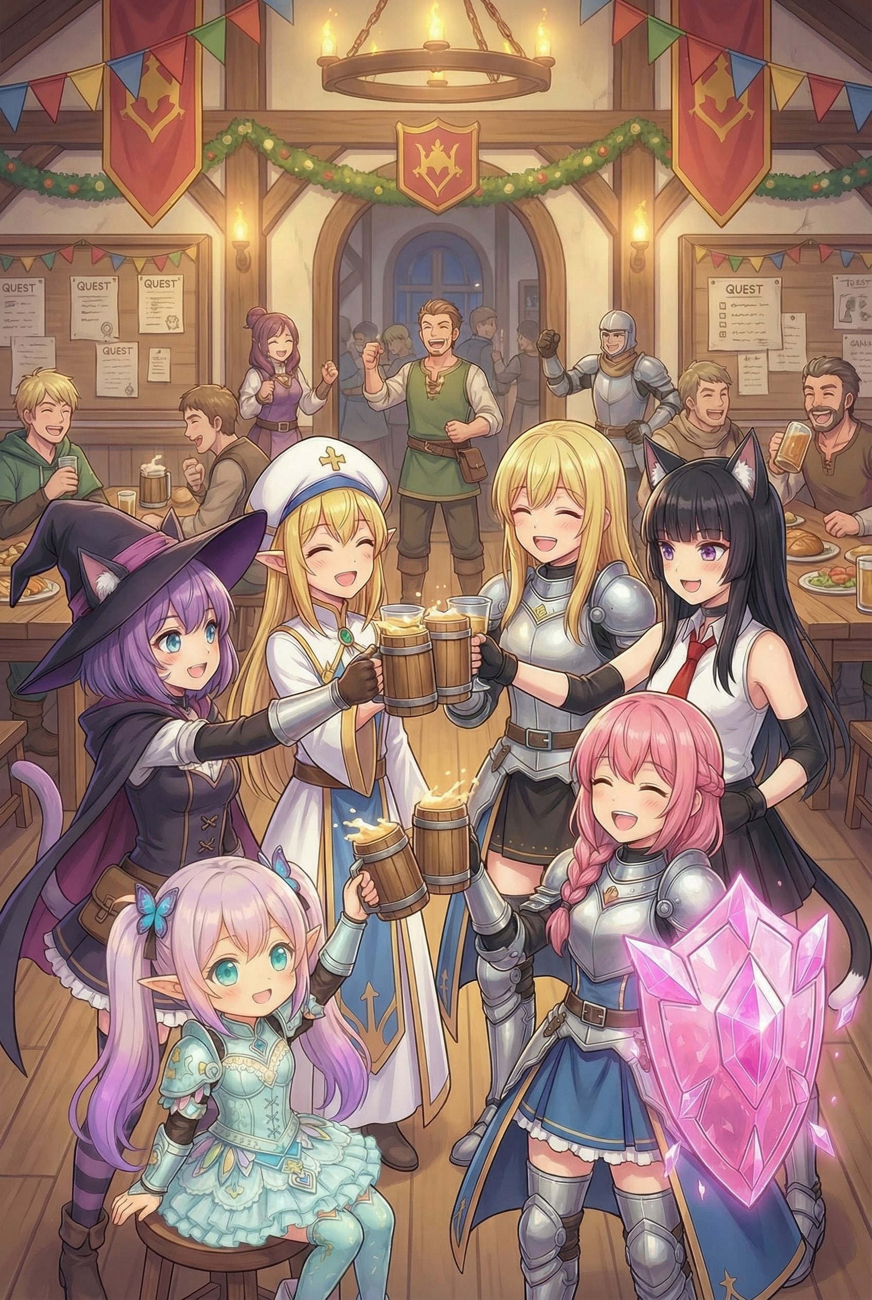 異世界忘年会2 | の人気AIイラスト・グラビア