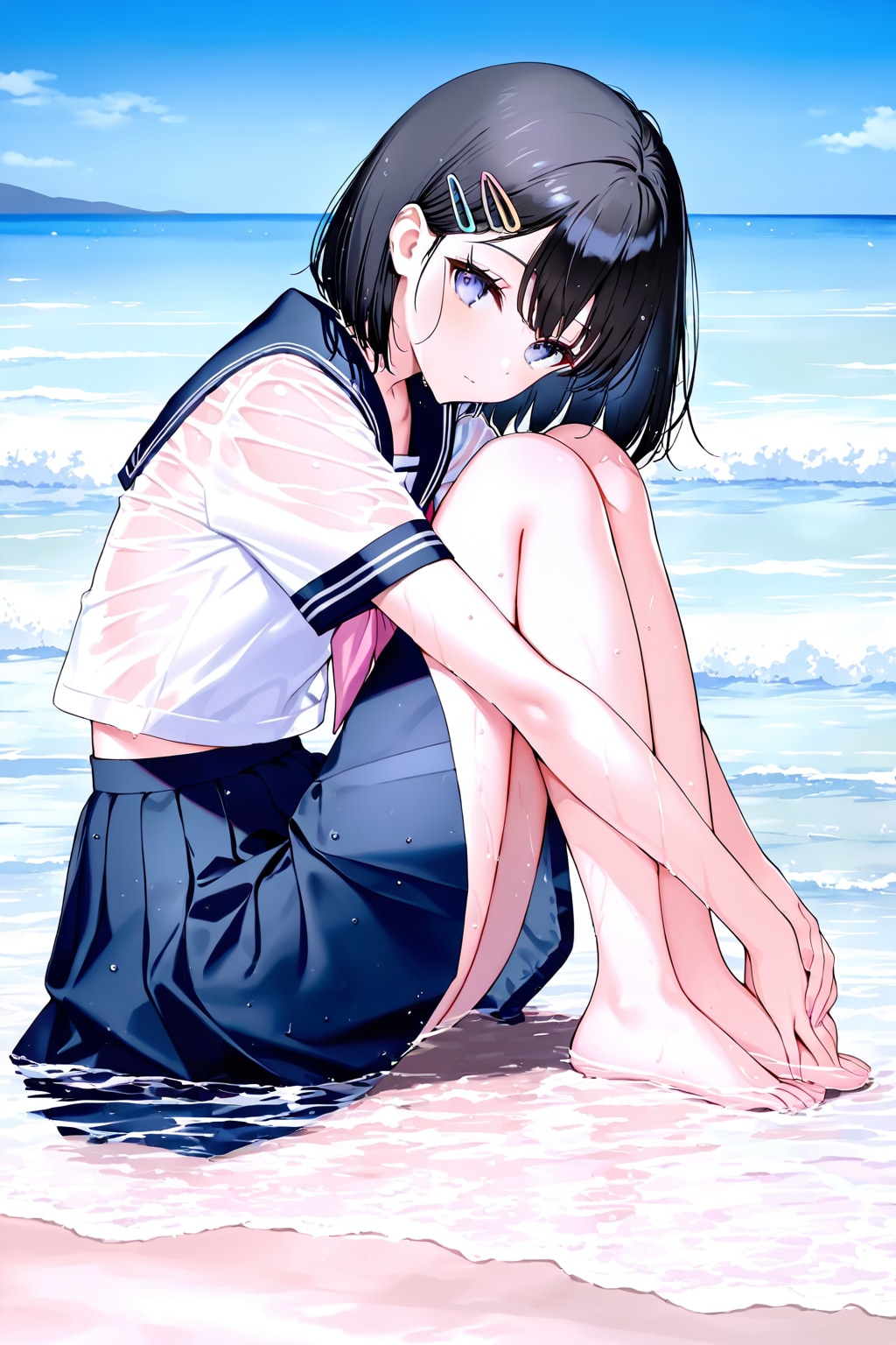 セーラー服と砂浜(LILAC)(26)