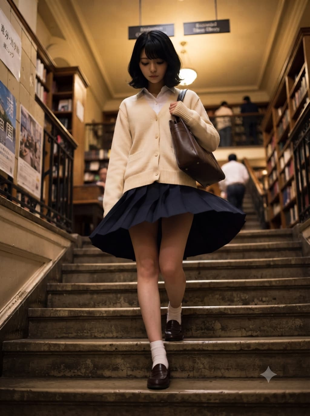 階段で風を感じて