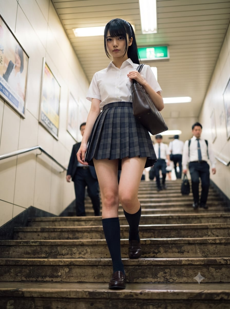 階段で風を感じて