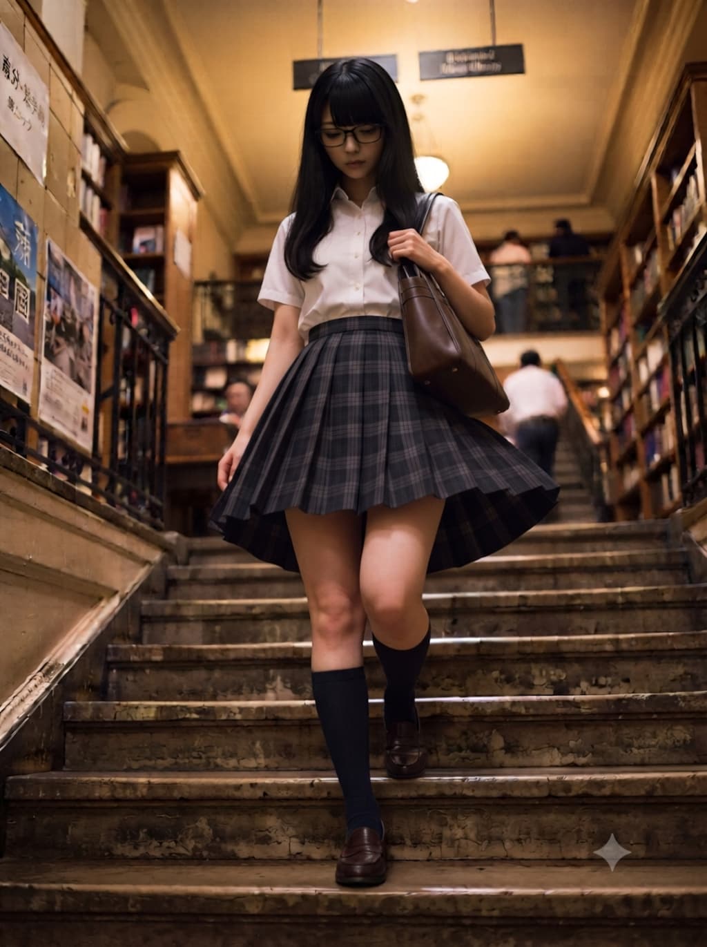 階段で風を感じて