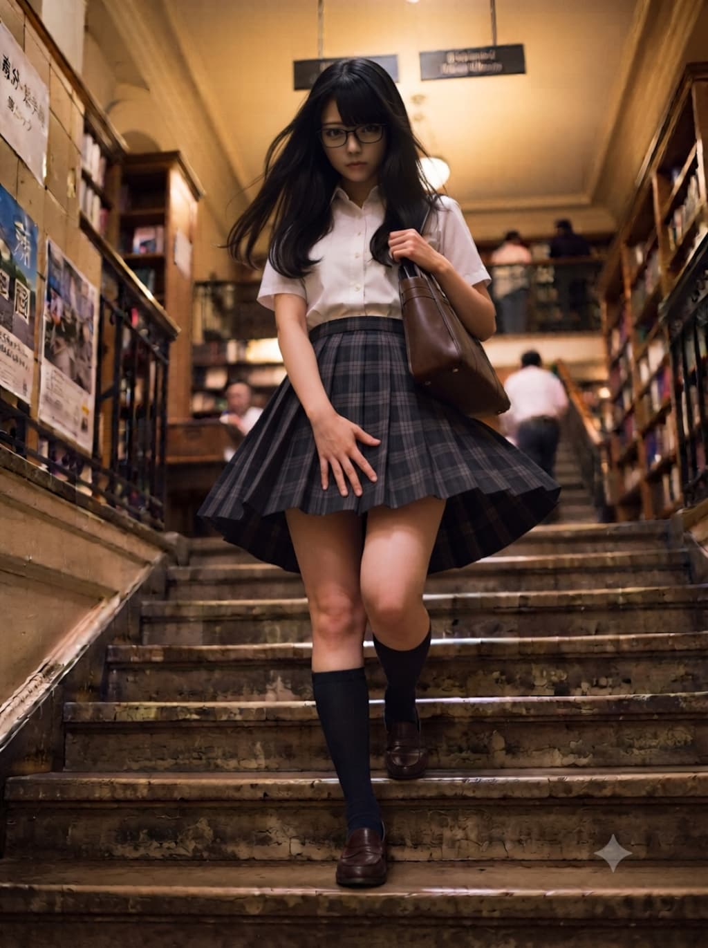 階段で風を感じて