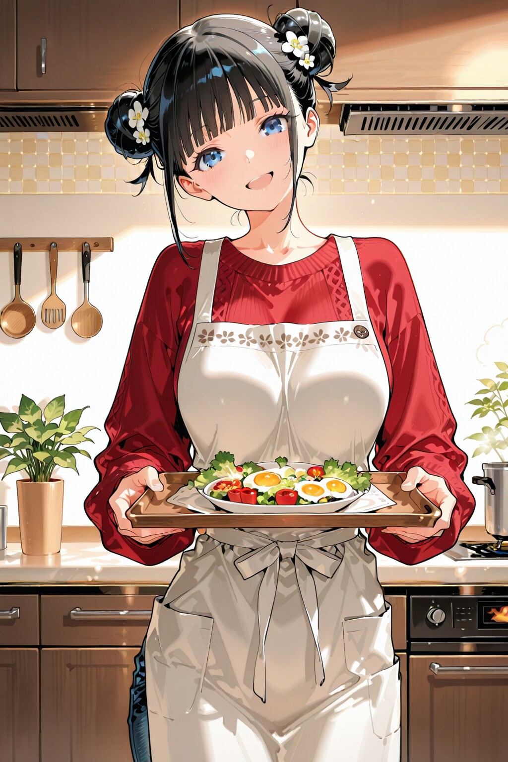 おだんごちゃん🍡✨と朝ごはん🍚✨　5/8 | の人気AIイラスト・グラビア