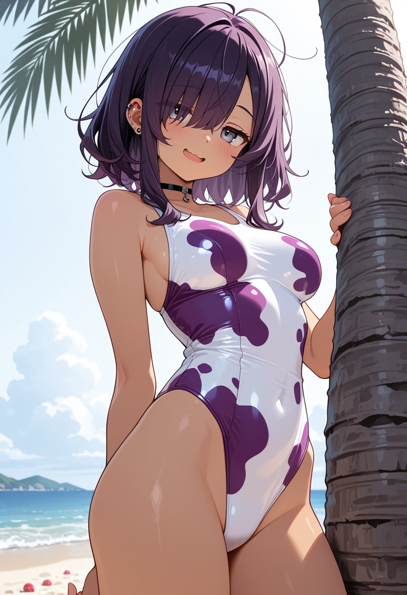 牛柄のハイレグ