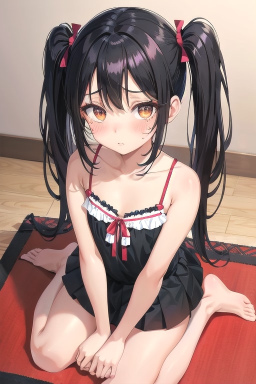 見上げる澪ちゃん