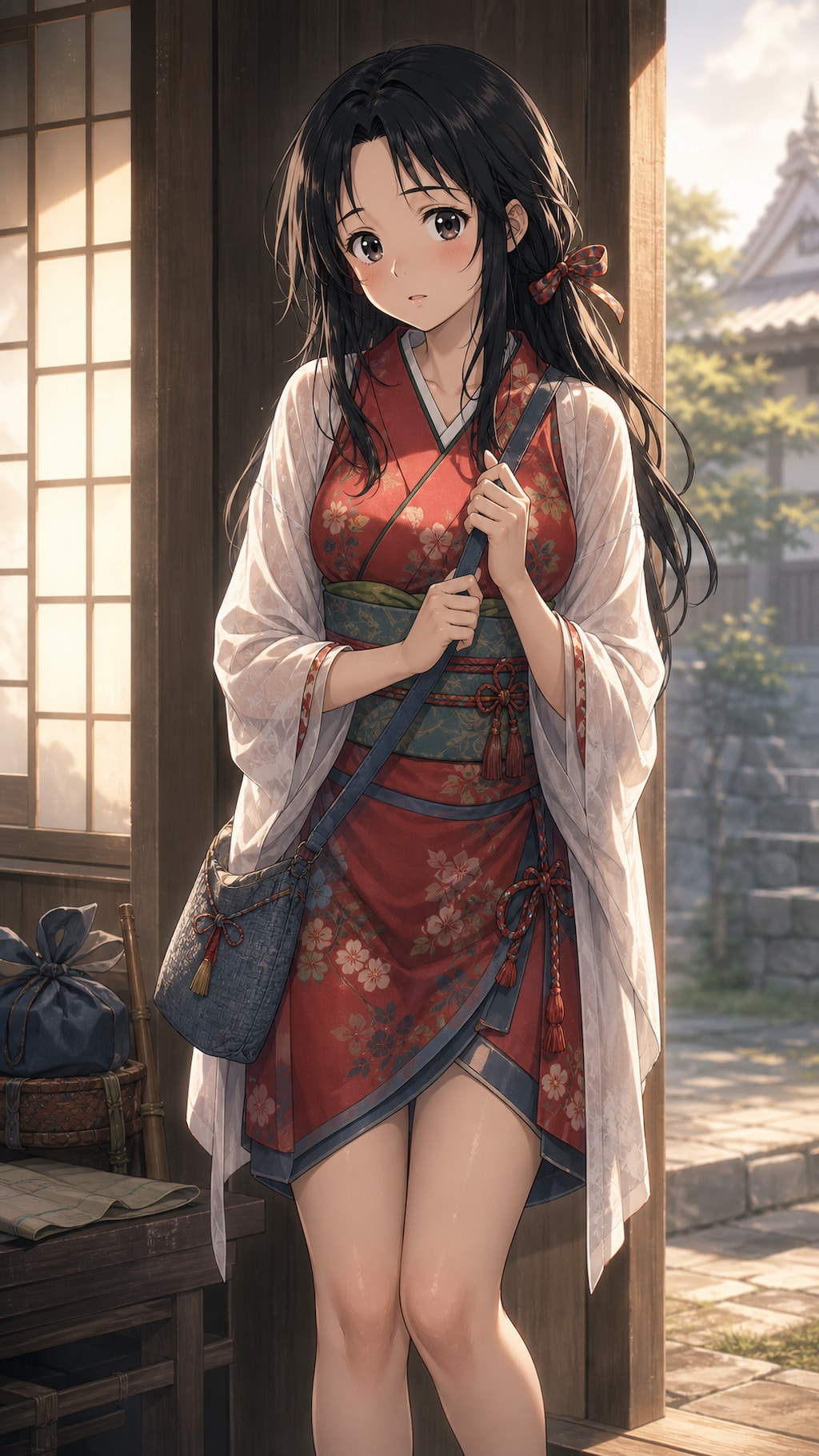 旅立ちの朝、振り返る綾
